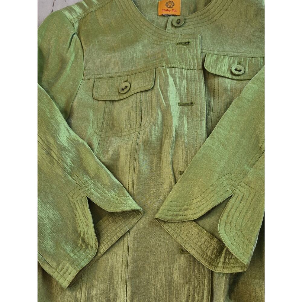 Ruby Rd Button‎ Front Blazer Green - Picture 6 of 6